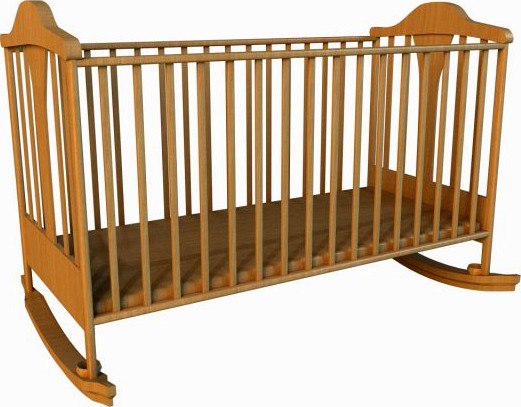 Cot baby bed 3D Model