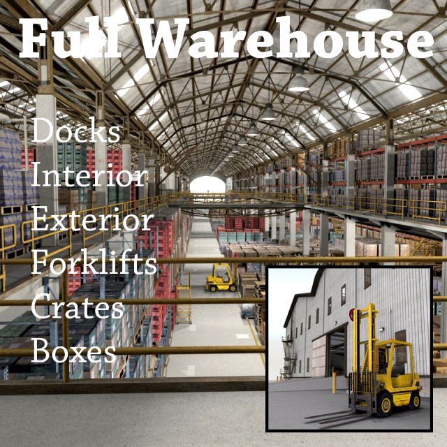 Huge Warehouse 3D Model