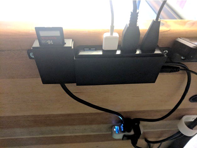 Under-mount Card Reader and USB Hub for Standing Desk by barontechnologies