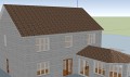 White brick house HQ 3D Model