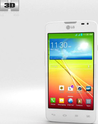 LG L65 Dual White 3D Model