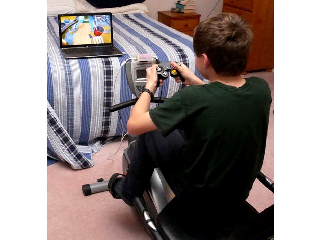 Exercise machine USB game controller case by arpruss