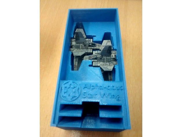 Alpha-Class Star Wing x2 and x3 Holder (X-Wing Miniatures) for Stanley organizer by 3D_Pressure