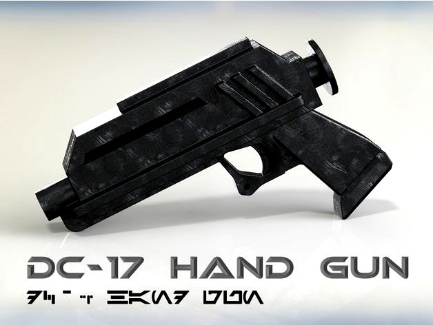 DC-17 Handgun (Clone Wars Animated Version) by Jetstorm_3D