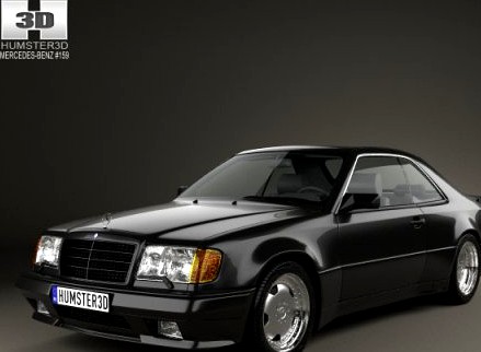 Mercedes-Benz E-class AMG widebody coupe 1988 3D Model