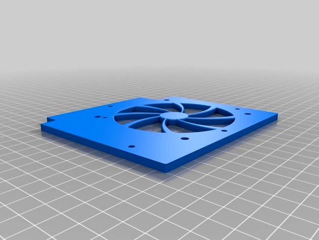 Wanhao Di3 backplate for 80mm fan AND External PSU by Davidss