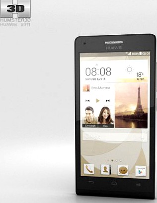 Huawei Ascend P7 Mini Black 3D Model