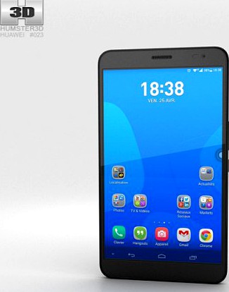 Huawei MediaPad X1 Diamond Black 3D Model