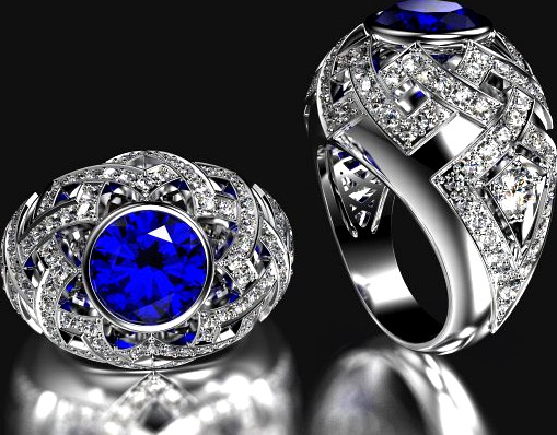 The Sapphire ring 3D Model