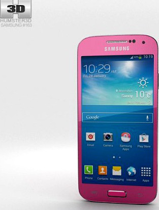 Samsung Galaxy S4 Mini Pink 3D Model