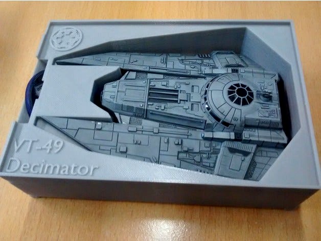 VT-49 Decimator Holder (X-Wing Miniatures) for Stanley organizer by 3D_Pressure