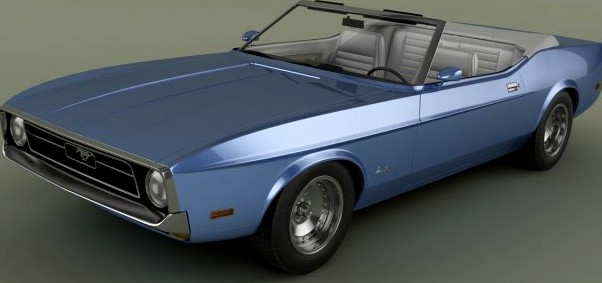 Shelby Mustang Convertible 1971 3D Model