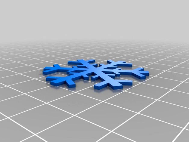 Basic Snowflake for BlocksCAD Snowflake Contest by JKeller2