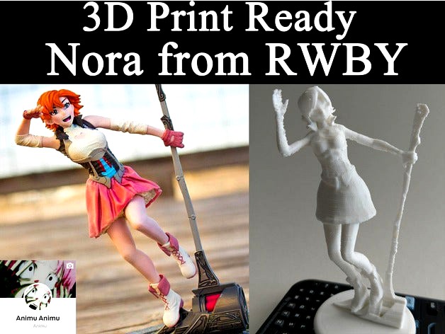 3D PRINT READY!! Nora from RWBY by Animu