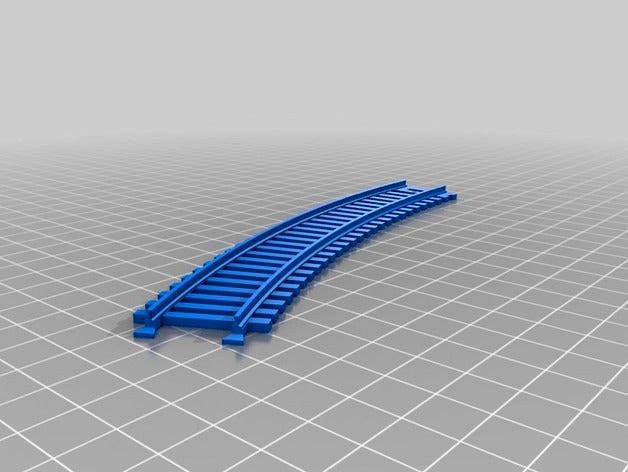 Interlocking train track - curved 30 degrees by Ivailo