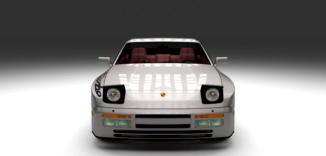 Porsche 944 Turbo S with interior 3D Model