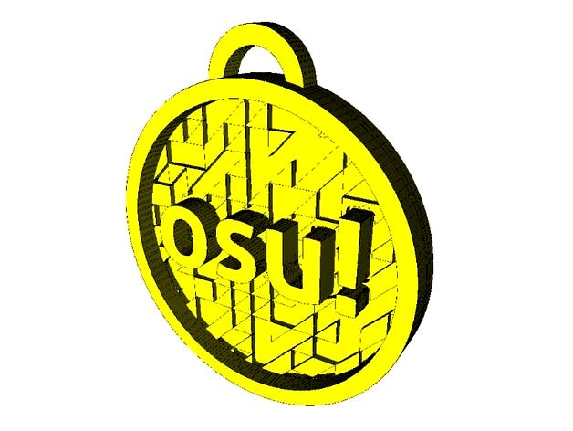 Osu! keychain by yclee126