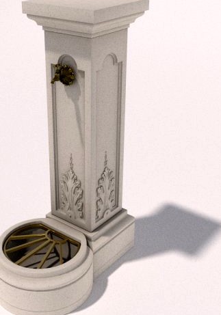 Concrete Watertap Column 3D Model