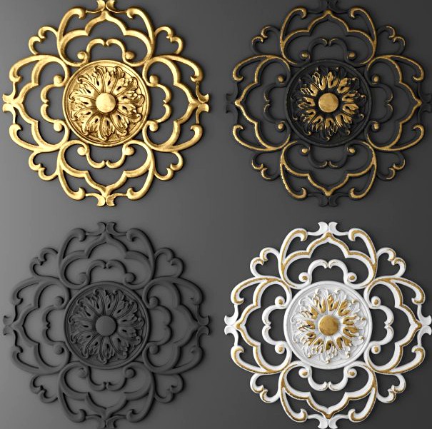 Rosette Round Molding 3D Model