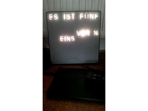 Word Clock printable- Wortuhr  by Krusven