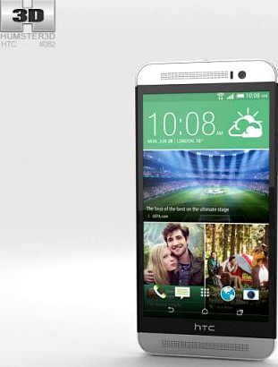 HTC One E8 White 3D Model