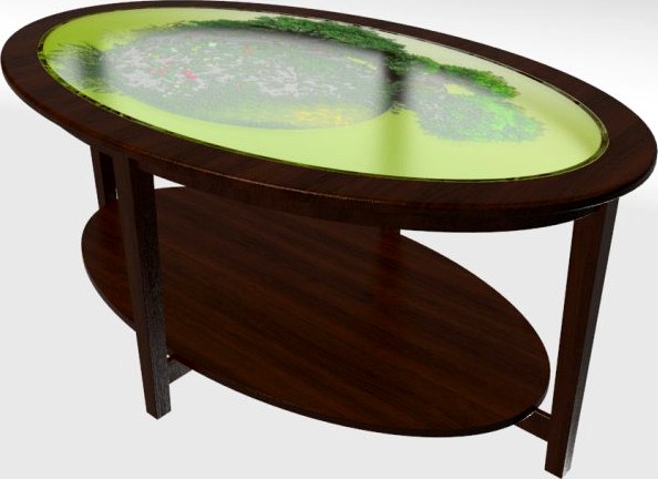 Oval table 3D Model