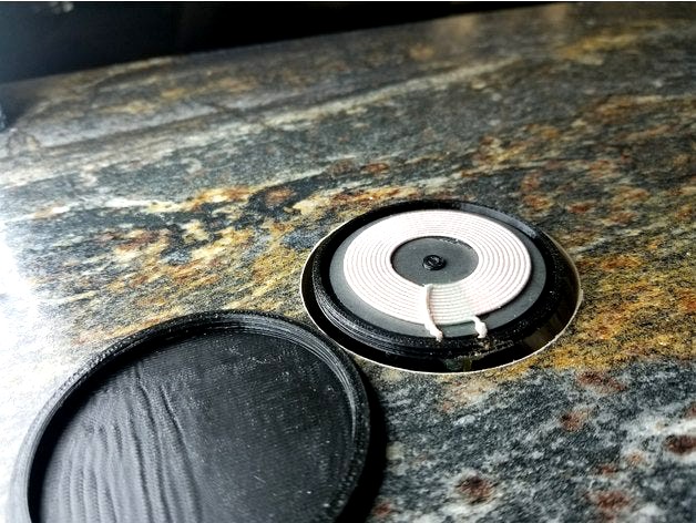 Minimal Qi Phone Charging Surface Grommet  by smysnk