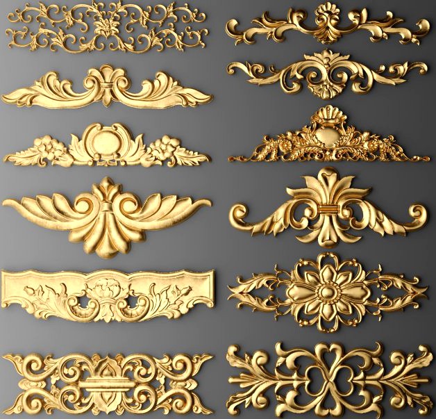 Cartouches SET 3D Model