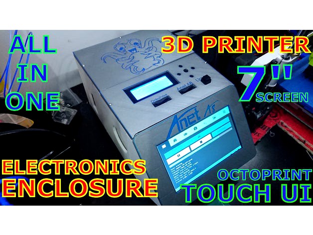 3D Printer Electronics Enclosure - Touch Screen, Mainboard, MOSFET, PSU, Raspberry, Fan. by IIZEROXII