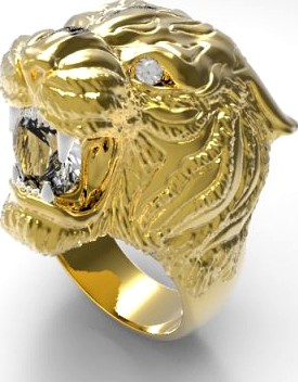 Lion carrera ring 3D Model
