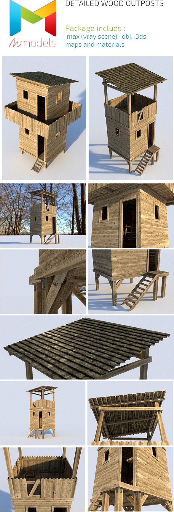 Realistic Wooden Outposts