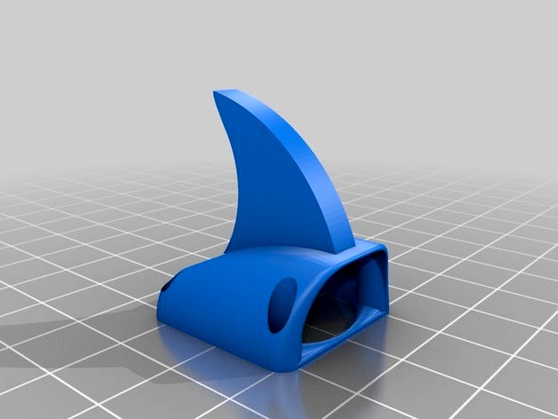 fatshark shark fin- still figuring out how to get to print correctly, will update with details once i do. by leafyfpv