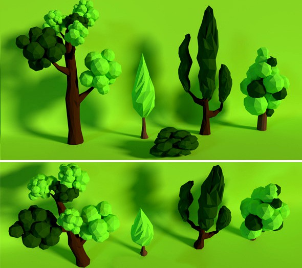 LowPoly Trees .Pack10