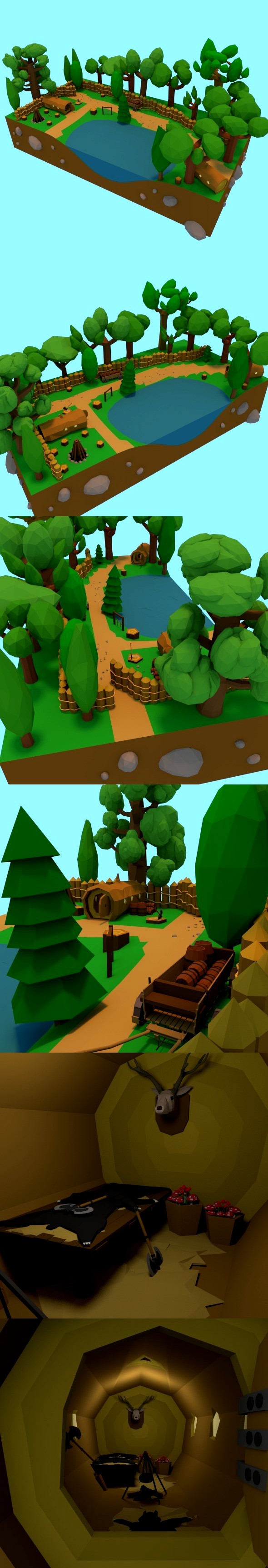 Low Poly Wood Fortress