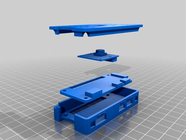 Raspberry Pi Zero / Zero W Case v1 by iaglet