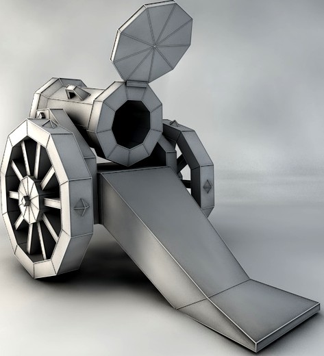 Low poly Cannon