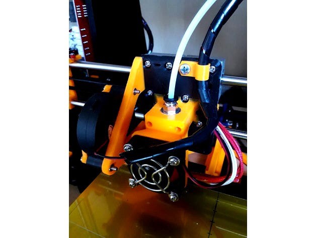 Improved Customizeable Anet A8 E3D v6 E3Dv6 Carriage with 40mm Fan Mount by Triple_S