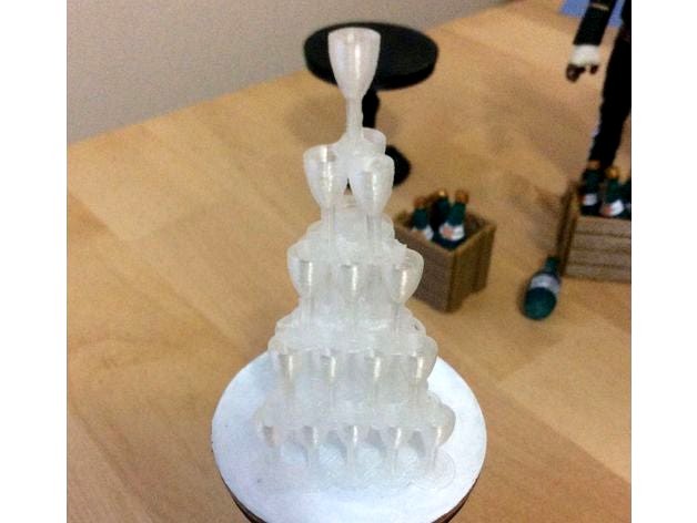 Champagne Pyramid (1:18 scale) by zanzastoys