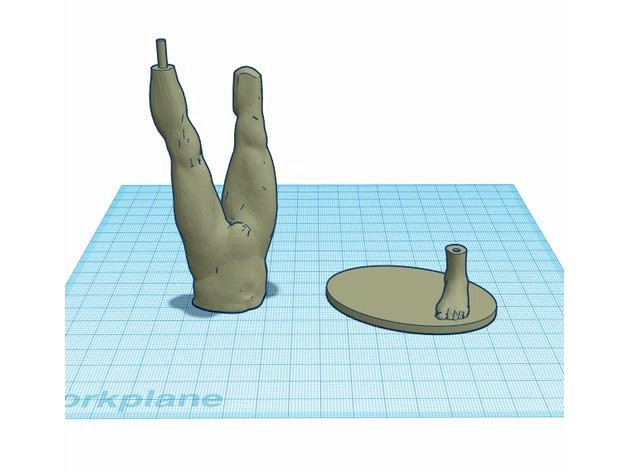 Transtibial (below-knee) limb loss/difference model for prosthetic component design by MakisB