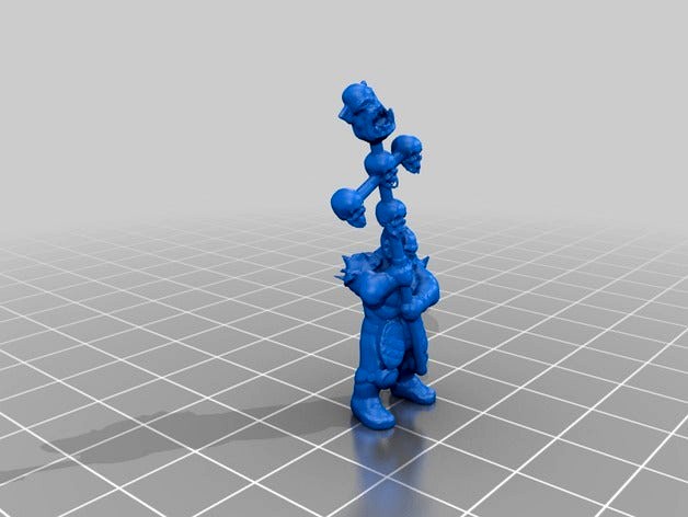 18mm orc musician and standard bearer by PhysUdo