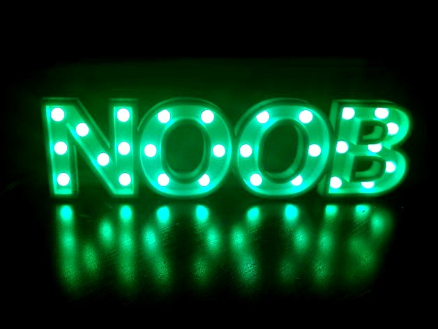 Noob LED Sign by AngelLM
