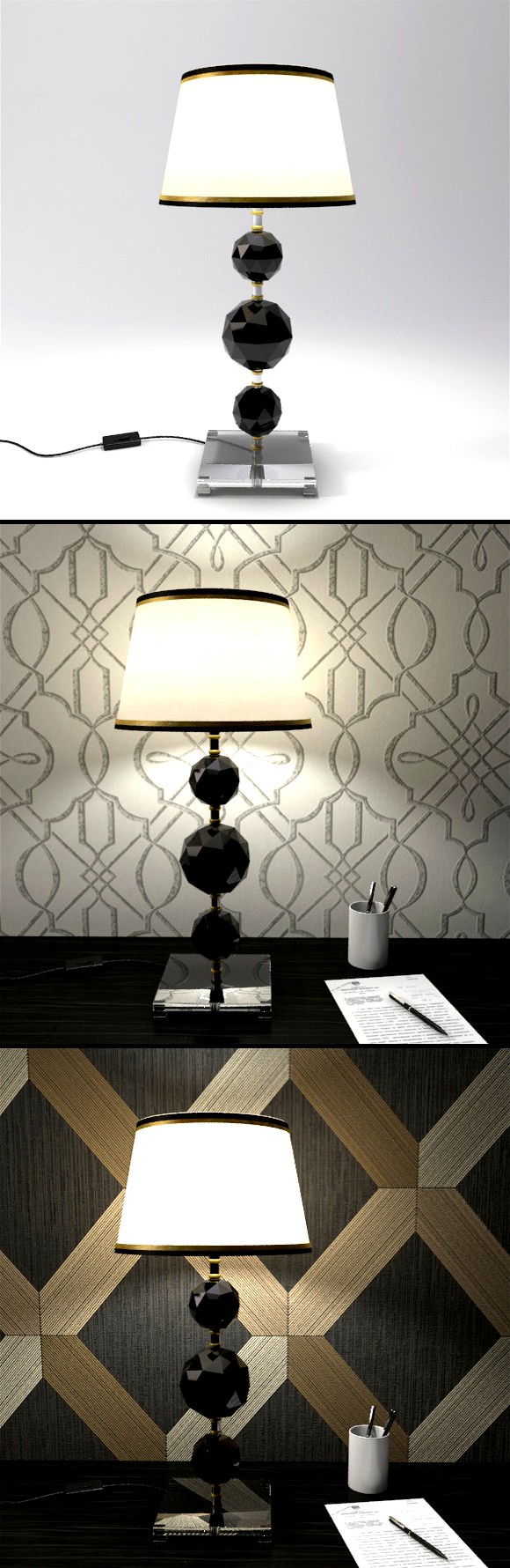 Glass Geosphere Table Lamp #2