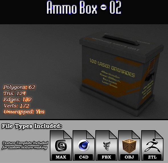 Low Poly AmmoBox - 02