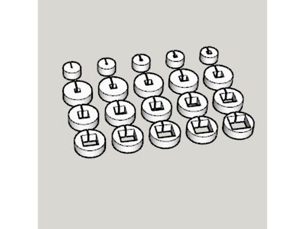 Small Lathe Square Collet SET by Imura_Industries