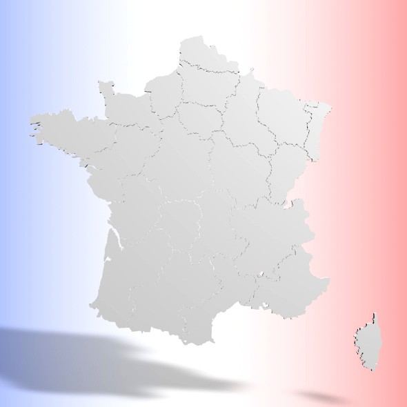 FRANCE 3D MAP