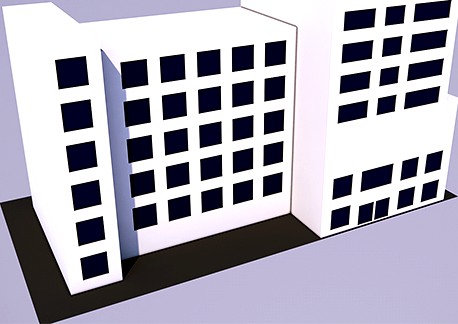 Low Poly Skyscraper - 3 (Ready to Render)