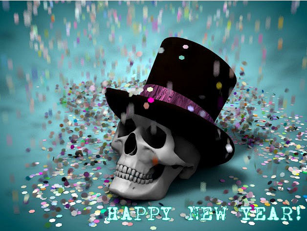 Happy New Year from Mr. Skull by spooner2011