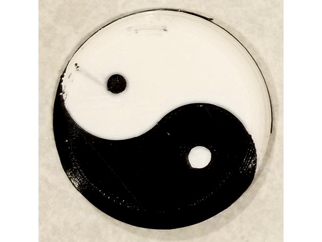 Taijitu (yin-yang symbol) dual extrusion test by AureliusDark