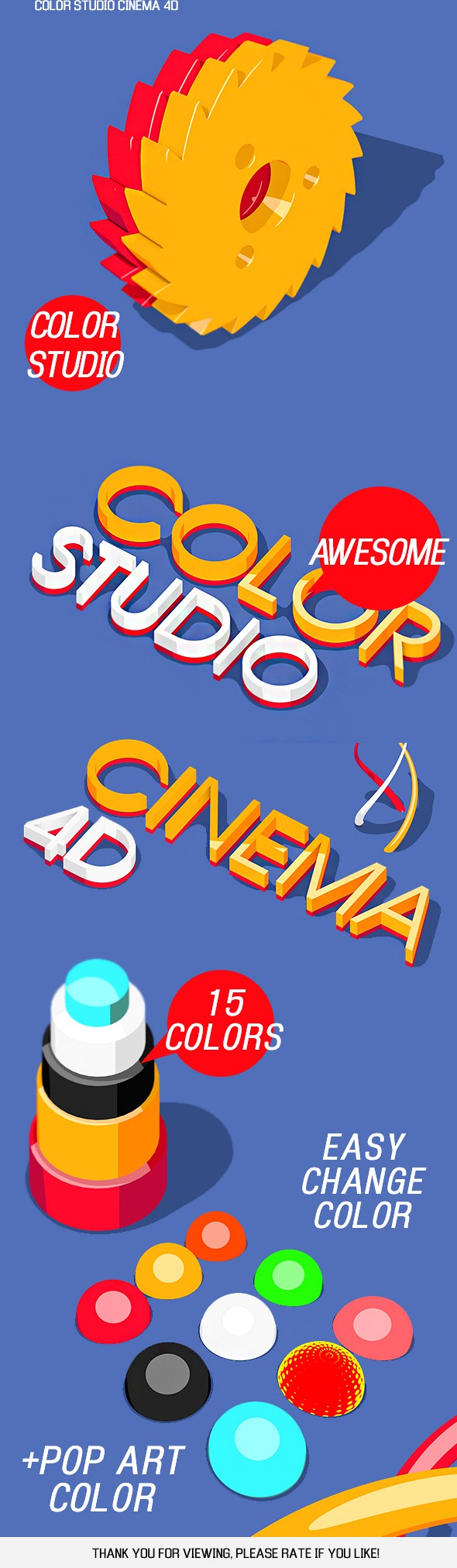 Color studio cinema 4D