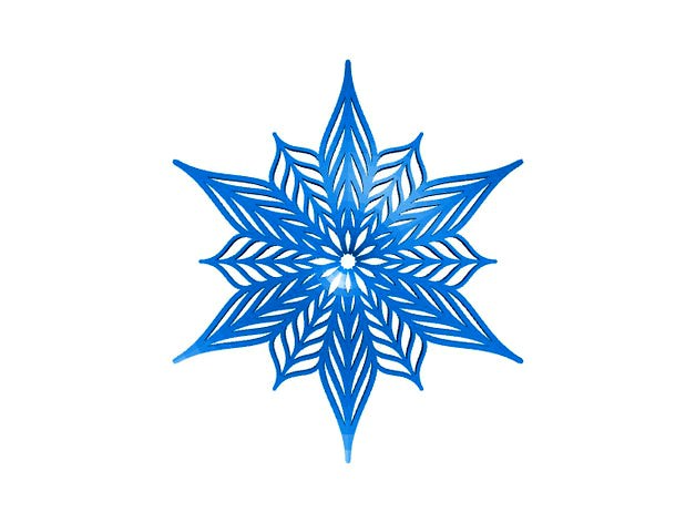 Customizable Bezier snowflake in BlocksCAD by arpruss